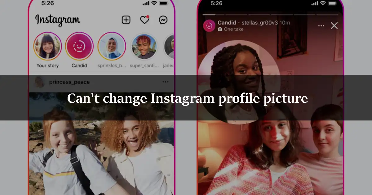 Can't change Instagram profile picture