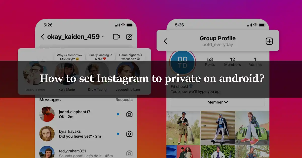 How to set Instagram to private on android?