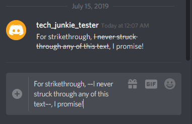 How to Cross Out text on Discord?